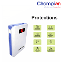 Champion Z-10 10400 mAh Digital Power Bank (Black & White)