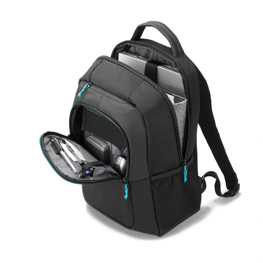 Dicota Spin Sporty Water Repellent Backpack for 15.6'' Notebooks and Laptops with Lockable Compartment (Black)