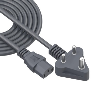 Portronics Konnect G1 Desktop Power Cable with 350W Load Capacity for Desktop, PC & Printers, Monitor, 1.5 Meter Cable Length(Grey)