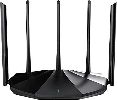 Tenda TX2 Pro WiFi 6 AX1500 Smart WiFi Router, Dual Band Gigabit Wireless Internet WiFi 6 Router, 5 * 6dBi High-Gain Antennas (Black)