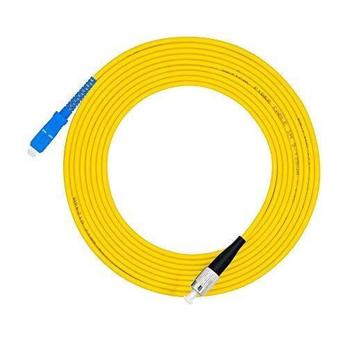 FC to SC Single Mode Simplex Fiber Optical Cable,Jumper Patch Cord for video transmission, multimedia applications (3m)