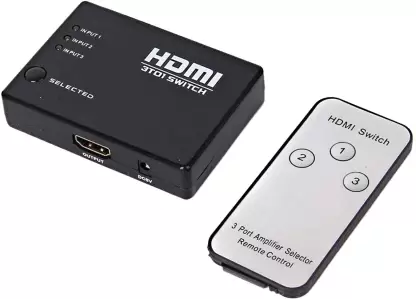 HDMI Switcher with PIP & IR Remote Control Multiple Devices on a Single Screen, Supports UHD  for Bluray, PVR/Netflix/Roku/Kodi Box, PS4/PS3