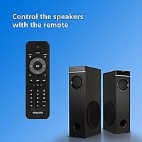 "Philips SPA9070 70W Wireless Bluetooth Tower Speaker with Optical Input and Microphone