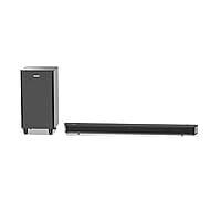 Philips HTL8162 2.1CH 160W Bluetooth Soundbar with Wireless Subwoofer – HDMI ARC, Metal Grille, Glass Top & Touch Control, Black