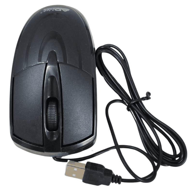 Wired Optical Mouse AD-202, 1000 DPI High Precision Ergonomic Design, Plug & Play for Office and Gaming