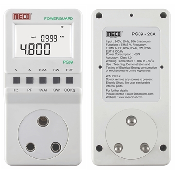 Meco PG09 - 20A POWERGUARD having Indian Plug - Socket and Backlight
