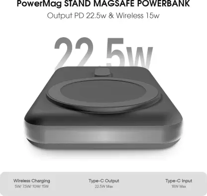 Champion 10000mAh Magnetic Wireless Power Bank With stand – PD Fast Charging for iPhone & Android