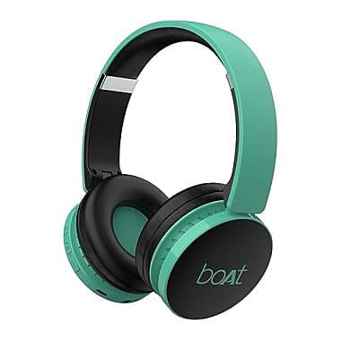 boAt Rockerz 370 On Ear Bluetooth Headphones with Upto 12 Hours Playtime, Cozy Padded Earcups and Bluetooth v5.0, with Mic - Gregarious Green