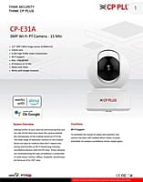 CP PLUS CP-E31A 3 MP Wi-Fi PT 360° View | 2 Way Talk | Night Vision | Motion Detect CCTV Home Security Camera (White)