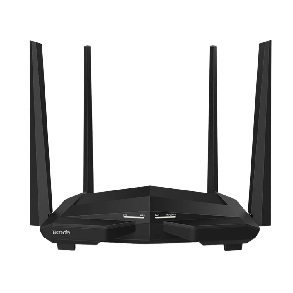 Tenda AC10 AC1200 Wireless Smart Dual-Band Gigabit WiFi Router, MU-MIMO, 4 Gigabit Ports, 867Mbps/5 GHz+ 300Mbps /2.4GHz, (Black, Not a Modem)