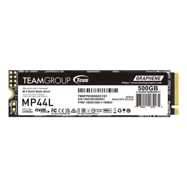 TeamGroup MP44L SLC Cache NVMe 1.4 PCIe Gen 4x4 M.2 2280 Laptop&Desktop SSD