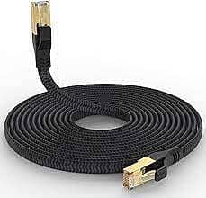 Ez- link rj 45 cat 7 flat patch cord black weatherproof flexible flat cat 6( cat6) ethernet cable, RJ45 connector