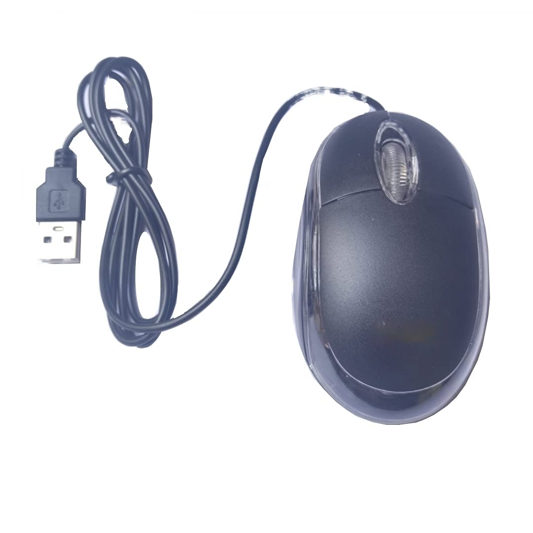 Wired Optical Mouse AD-201, 1000 DPI High Precision, Ergonomic Design, Plug & Play for Office and Gaming