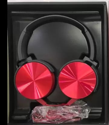 XB450 BT Headphone with Mic Wired Headset (Smart Red)